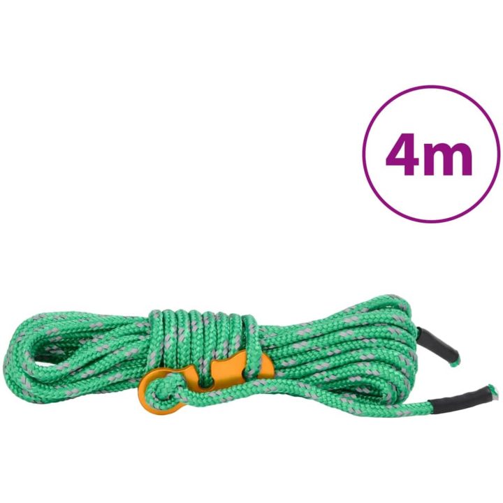 Tältlinor med reflekterande remsor och fästen 8 st 4 m 4 mm vidaXL – bild 7