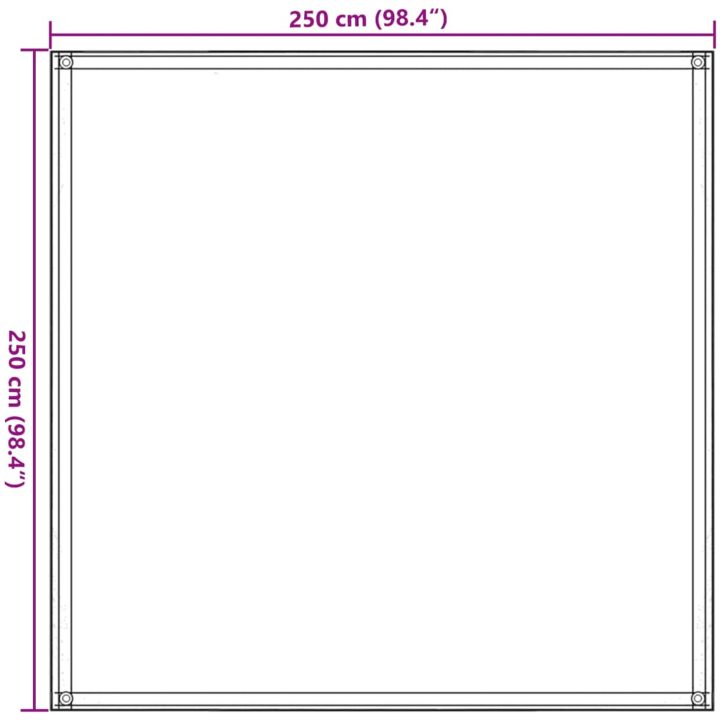 Tältmatta antracit HDPE vidaXL 250 x 250 cm – bild 8
