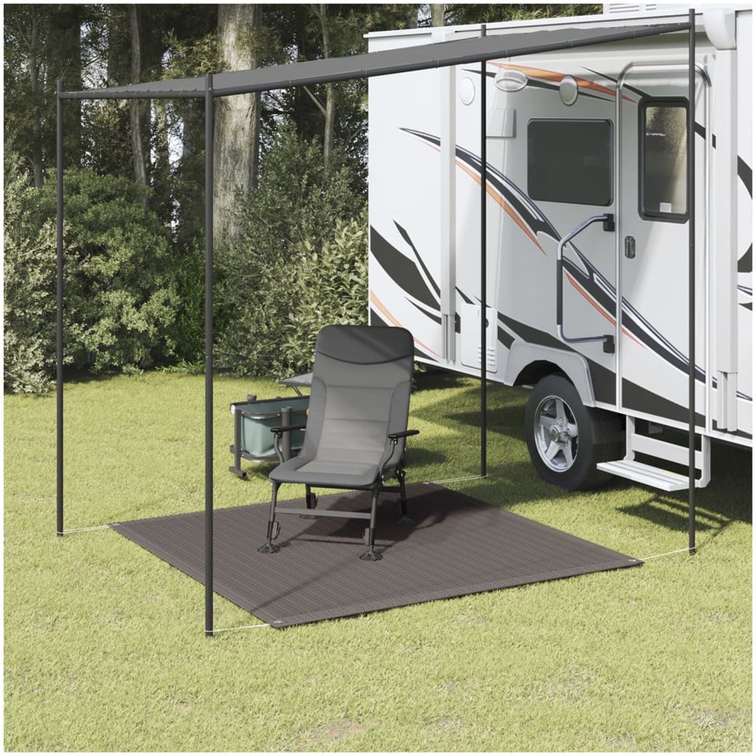 Tältmatta antracit HDPE vidaXL 250 x 250 cm