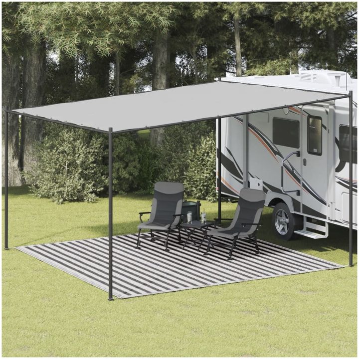 Tältmatta antracit och vit HDPE vidaXL 400 x 400 cm – bild 3