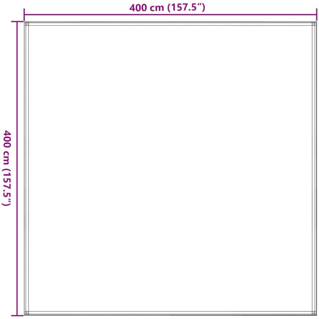 Tältmatta antracit och vit HDPE vidaXL 400 x 400 cm – bild 9