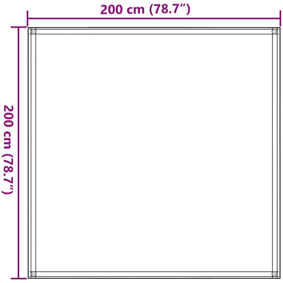 Tältmatta antracit och vit vidaXL 200 x 200 cm – bild 7