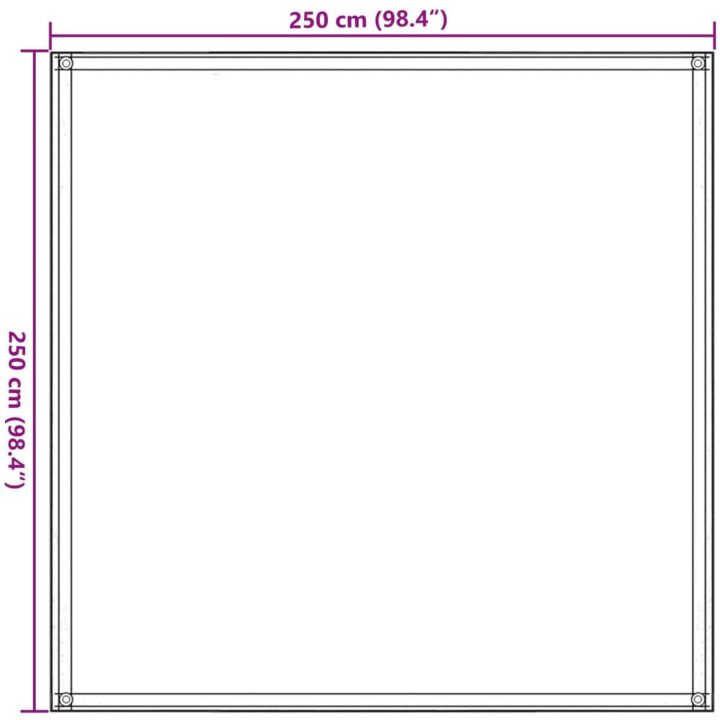 Tältmatta beige HDPE vidaXL 250 x 250 cm – bild 8