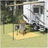 Tältmatta beige HDPE vidaXL 250 x 250 cm – miniatyr 1