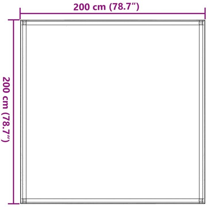 Tältmatta ljusgrön HDPE vidaXL 200 x 200 cm – bild 8