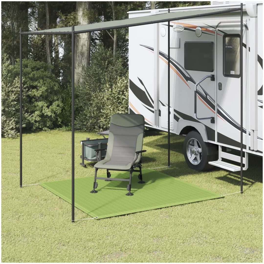 Tältmatta ljusgrön HDPE vidaXL 200 x 200 cm