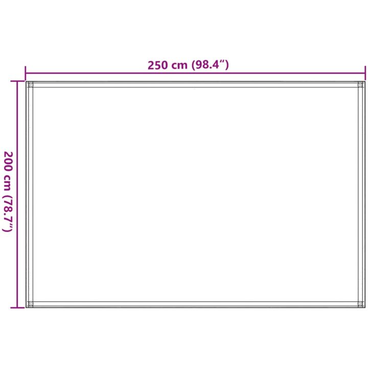 Tältmatta ljusgrön HDPE vidaXL 250 x 200 cm – bild 8