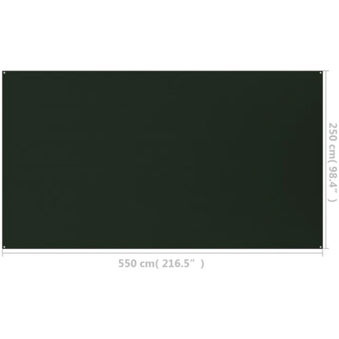 Tältmatta mörkgrön HDPE vidaXL 250 x 550 cm – bild 8