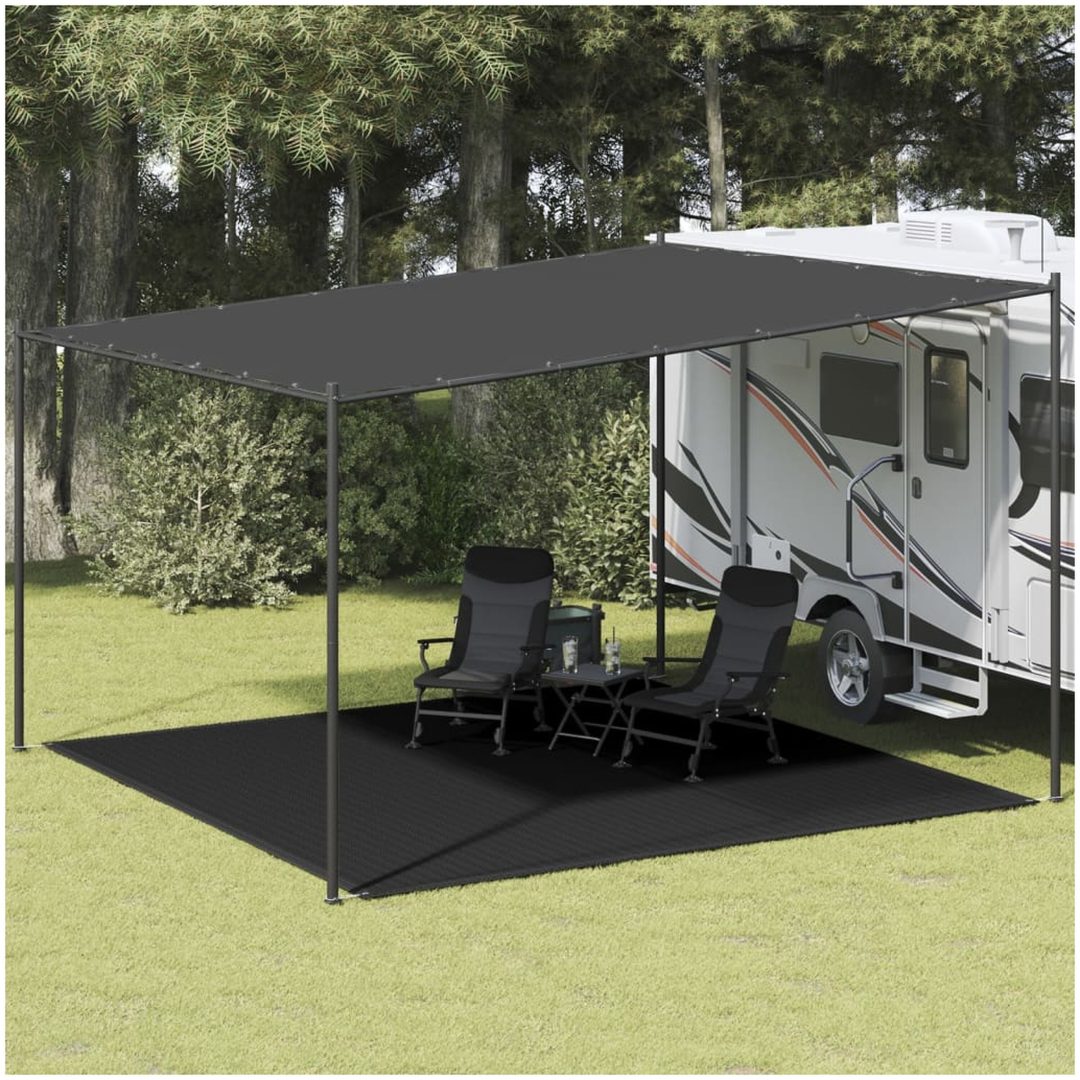 Tältmatta svart HDPE vidaXL 400 x 400 cm