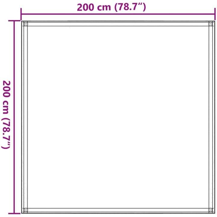 Tältmatta svart vidaXL 200 x 200 cm – bild 8