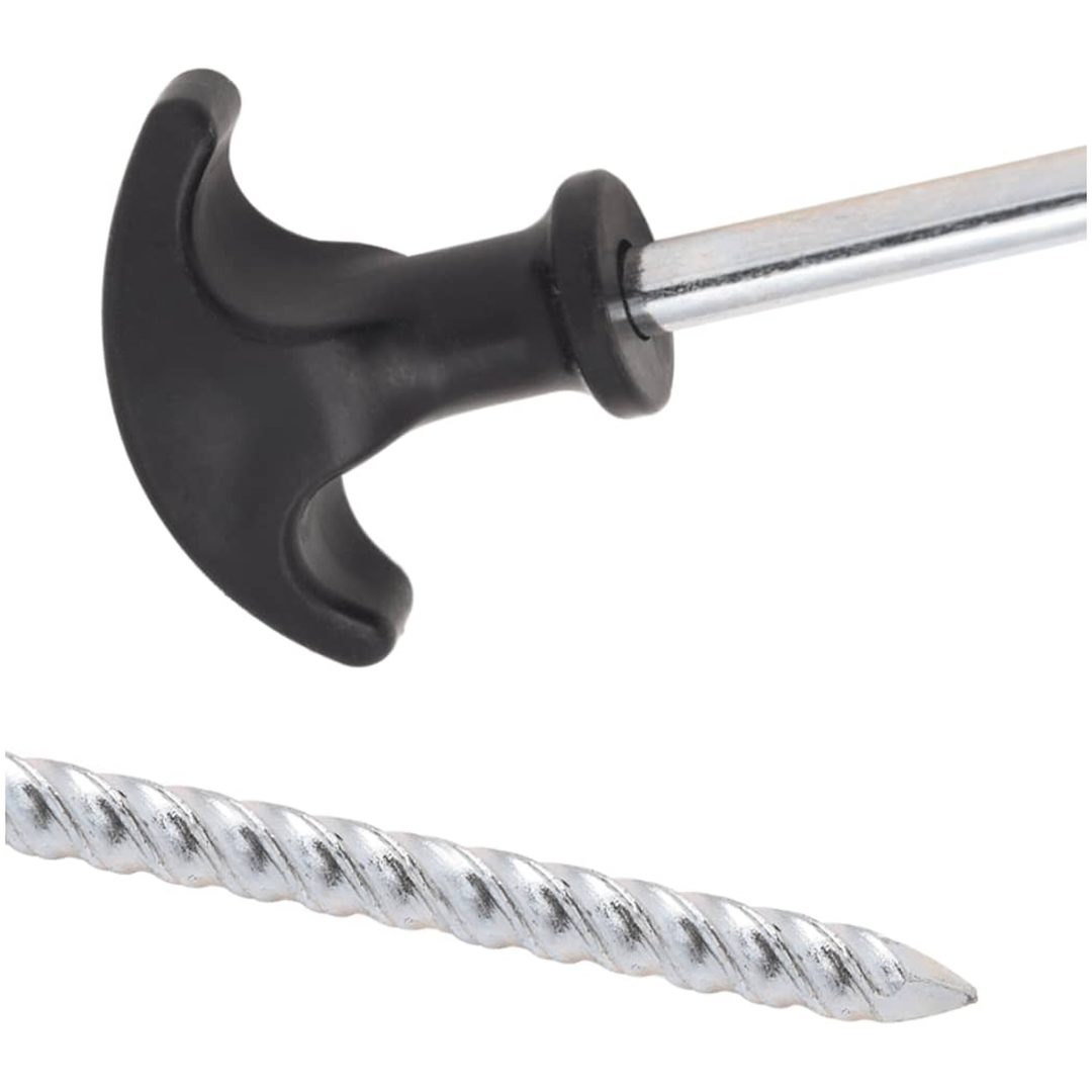 Tältpinnar 12 st 7 mm galvaniserat stål vidaXL 17 cm – bild 5
