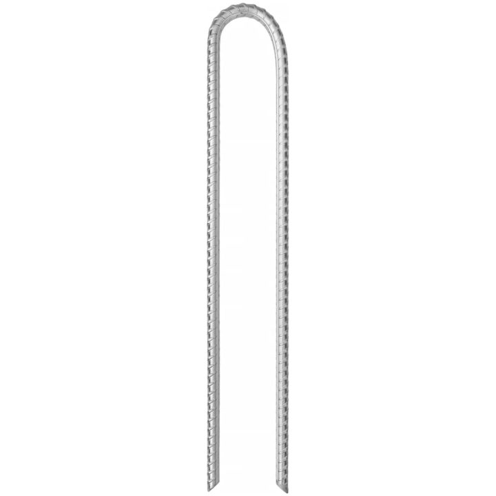 Tältpinnar 12 st U-formade 10 mm galvaniserat stål vidaXL 37 cm – bild 2