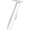 Tältpinnar 24 st 20 mm galvaniserat stål vidaXL 22 cm – miniatyr 7