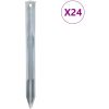 Tältpinnar 24 st 20 mm galvaniserat stål vidaXL 22 cm – miniatyr 1