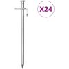 Tältpinnar 24 st 8 mm galvaniserat stål vidaXL 19.5 cm – miniatyr 1