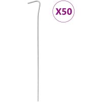 Tältpinnar 50 st 23 cm galvaniserat stål vidaXL