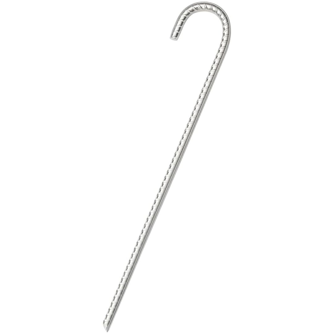 Tältpinnar 6 st 10 mm galvaniserat stål vidaXL 37 cm – bild 2