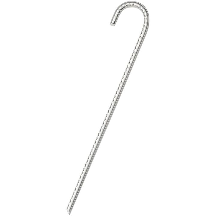 Tältpinnar 6 st 10 mm galvaniserat stål vidaXL 37 cm – bild 2