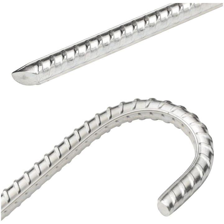 Tältpinnar 6 st 10 mm galvaniserat stål vidaXL 37 cm – bild 4