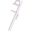 Tältpinnar 6 st 10 mm galvaniserat stål vidaXL 37 cm – miniatyr 5