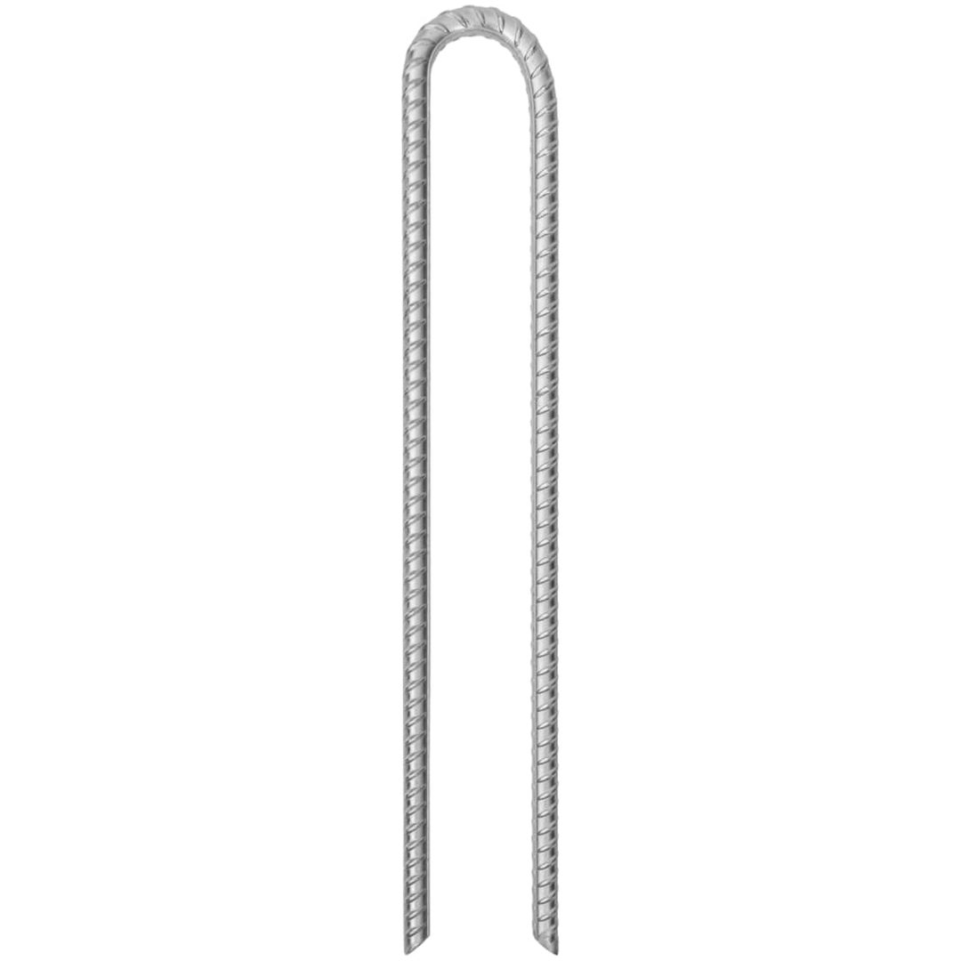 Tältpinnar 6 st U-formade 12 mm galvaniserat stål vidaXL 41.5 cm – bild 2