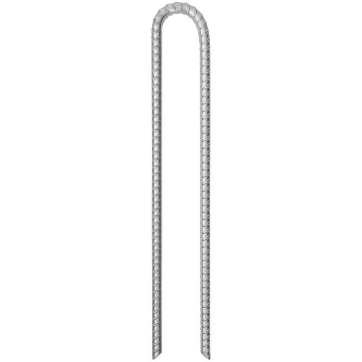 Tältpinnar 6 st U-formade 12 mm galvaniserat stål vidaXL 41.5 cm – bild 2