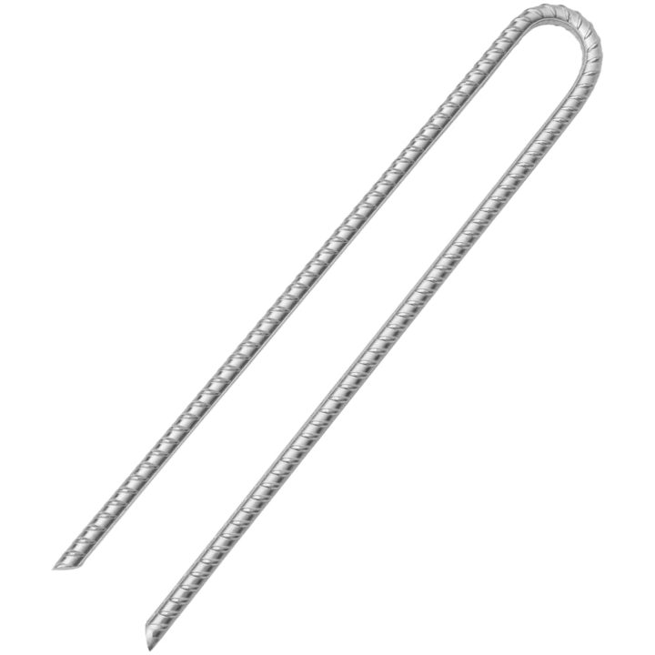 Tältpinnar 6 st U-formade 12 mm galvaniserat stål vidaXL 41.5 cm – bild 3