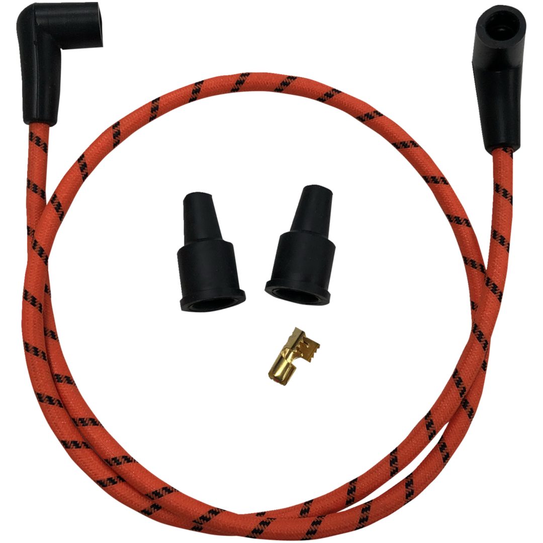Tändkabel Universal Flätad Svart/orange DRAG SPECIALTIES