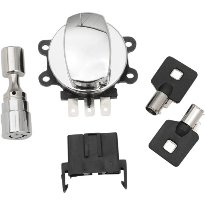 Tändningslås Sido Gångjärn Krom/silver DRAG SPECIALTIES SWITCH CHR W/FRK LK 96-10 – bild 2