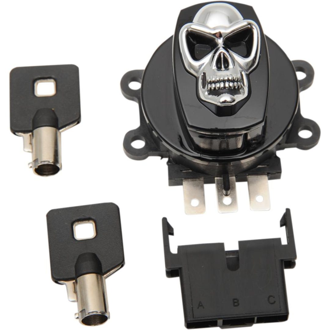Tändningslås Skull Svart DRAG SPECIALTIES Strömbrytare