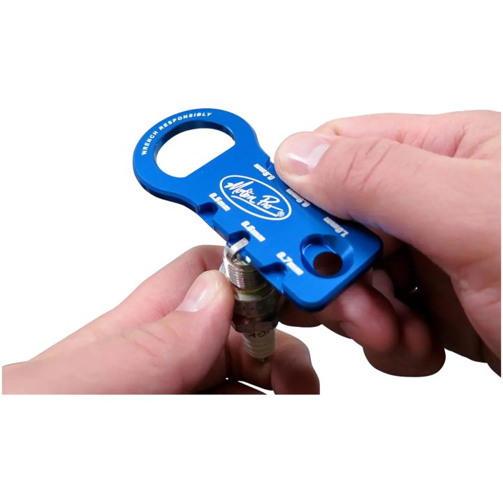 Tändstiftsverktyg Blå/Anodiserad 6061-t6 Aluminium MOTION PRO TOOL SPARK PLUG GAP – bild 2