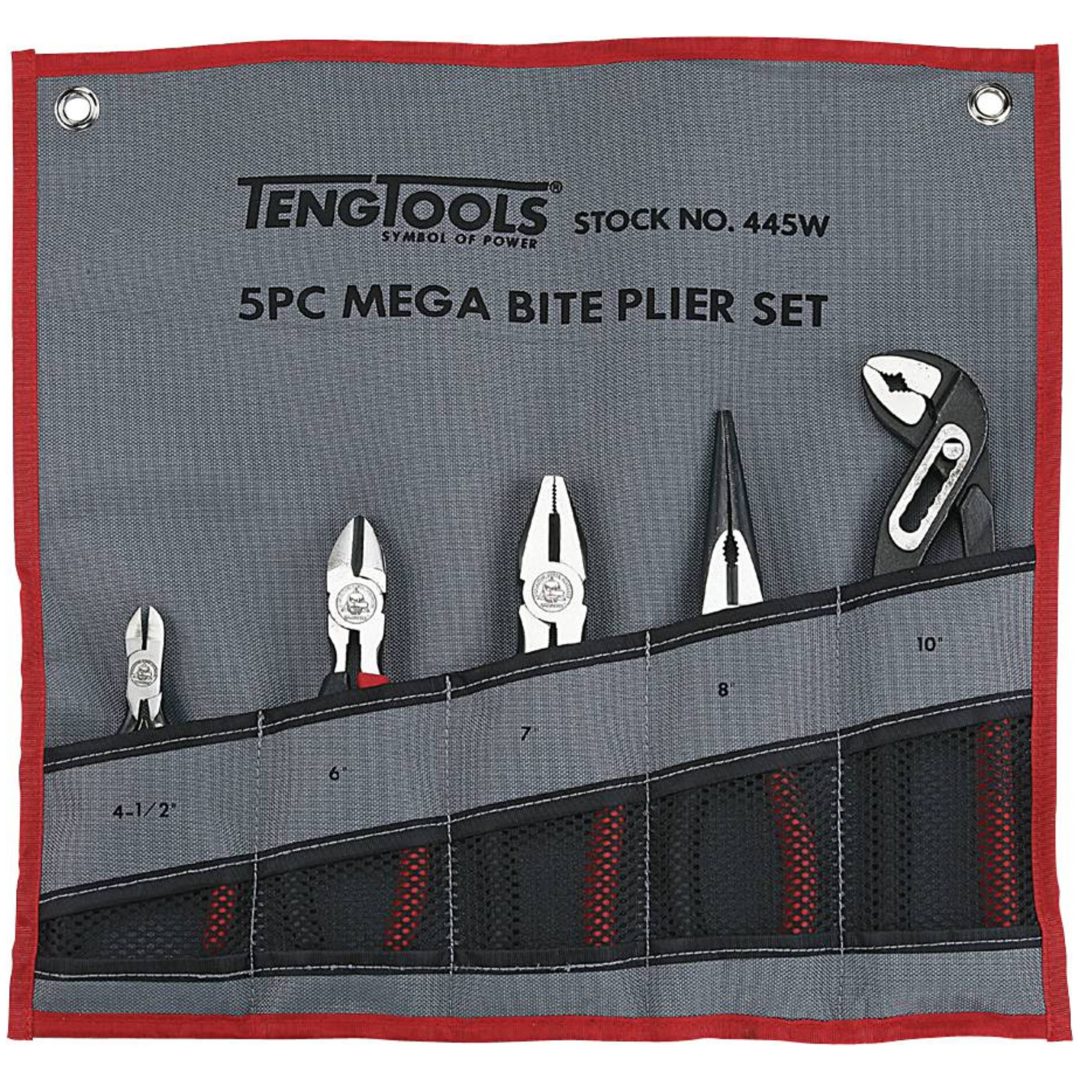 Tångsats 445W Teng Tools TÅNGSATS 5 DELAR 445