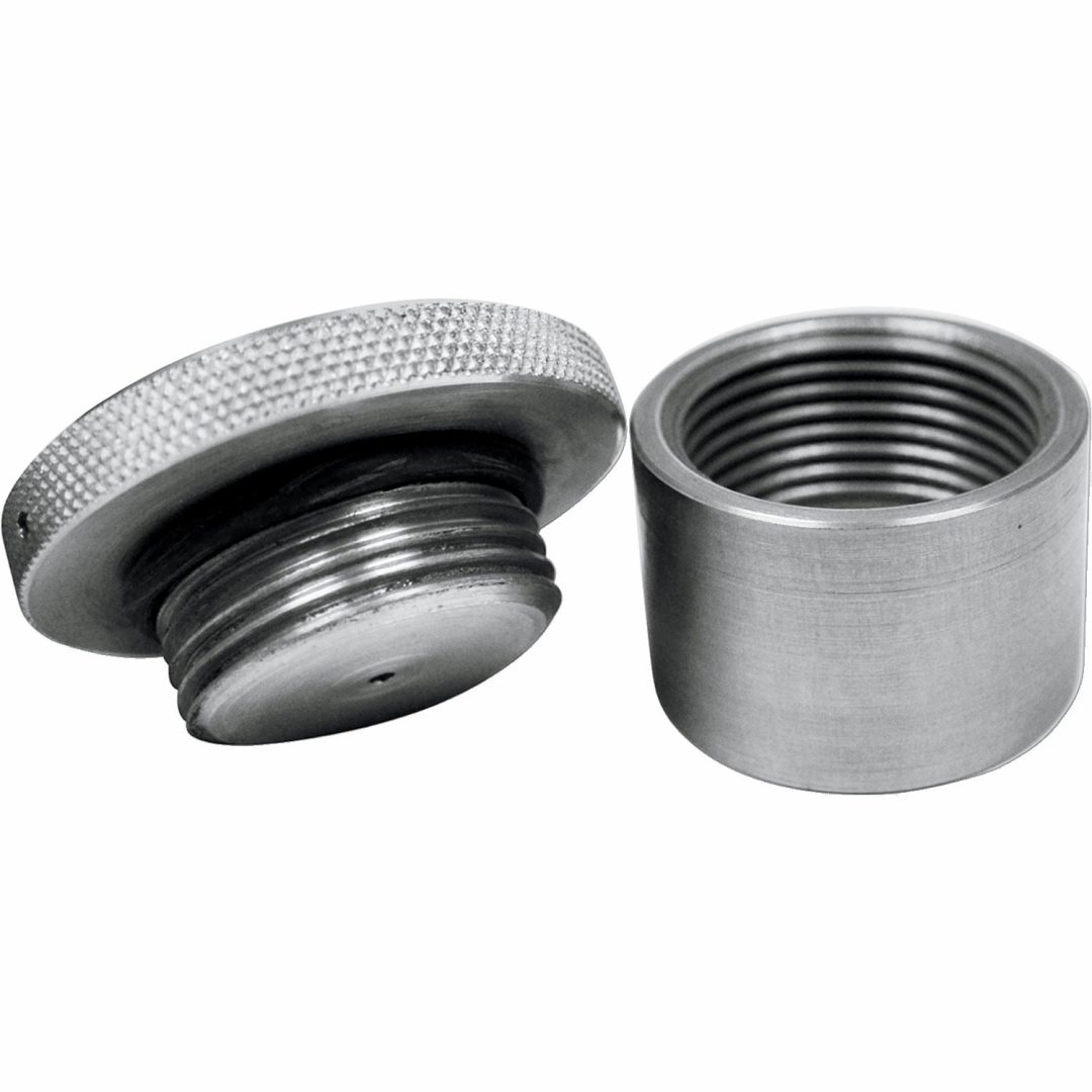 Tanklock Vented Med Svetsbar Bung Stål Silver LA CHOPPERS