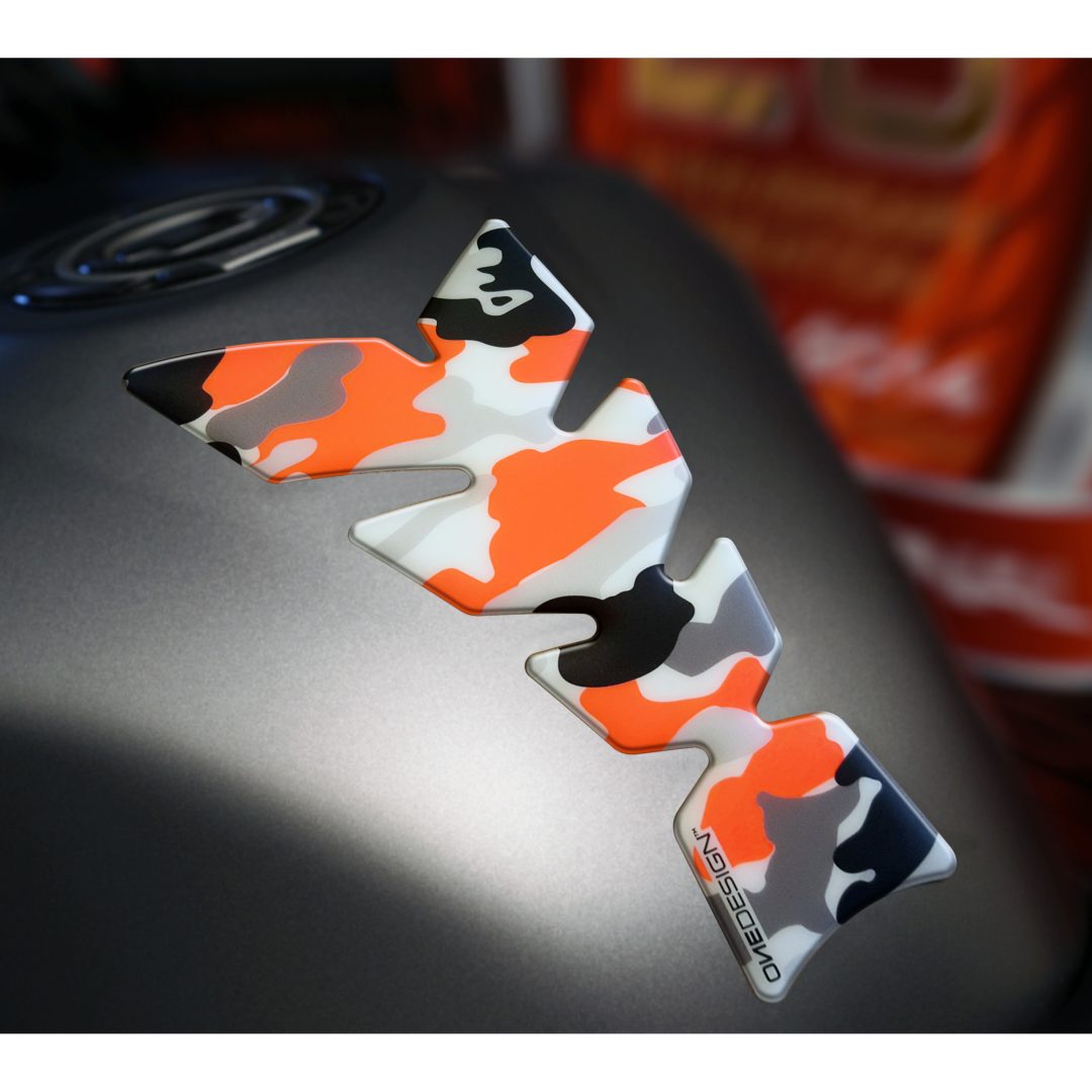 Tankpad Camo Orange Fluorescerande Orange/vit ONEDESIGN