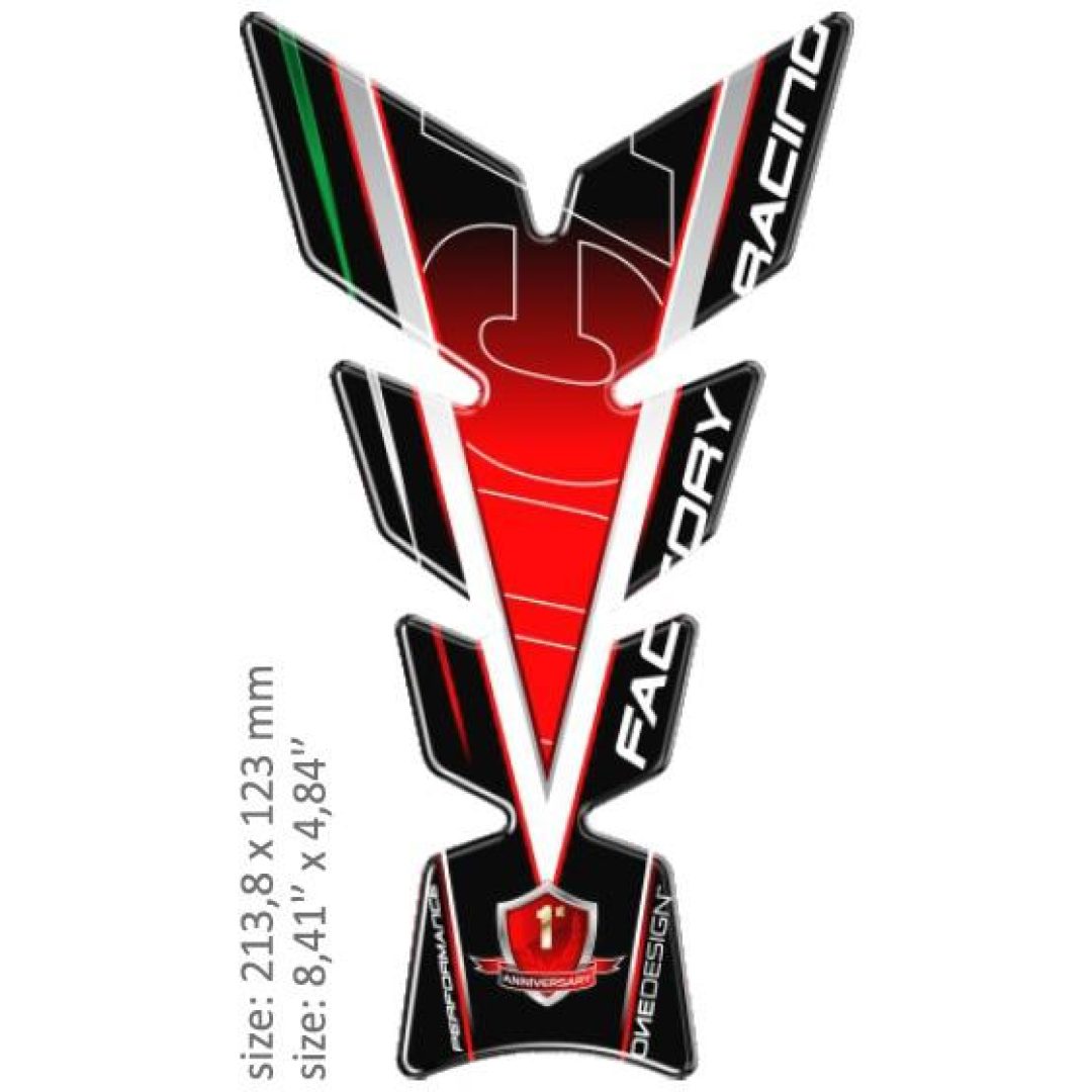 Tankpad DUCATI 213,8x123 mm ONEDESIGN Tankskydd