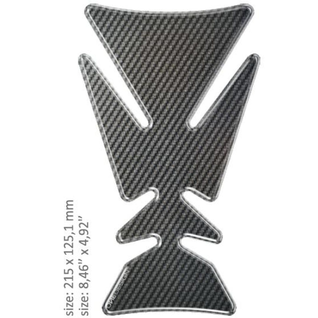 Tankpad Kolfiber 215x125,1 mm ONEDESIGN Kolfiber