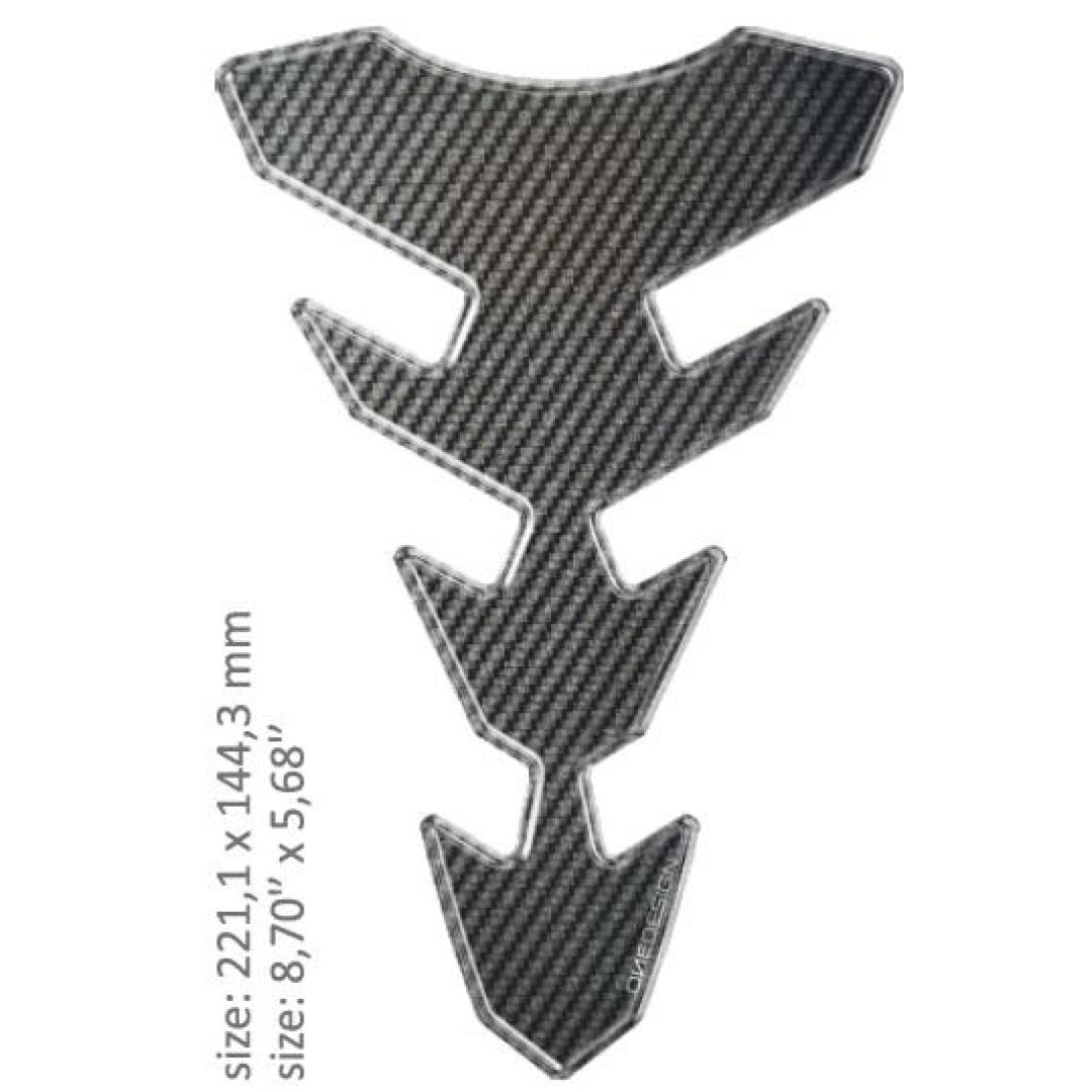 Tankpad Kolfiber Slim 221x144,3 mm ONEDESIGN Tankskydd