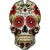 Tankpad Skull Röd/vit ONEDESIGN – miniatyr 2