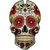 Tankpad Skull Röd/vit ONEDESIGN – miniatyr 1