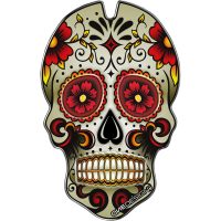 Tankpad Skull Röd/vit ONEDESIGN
