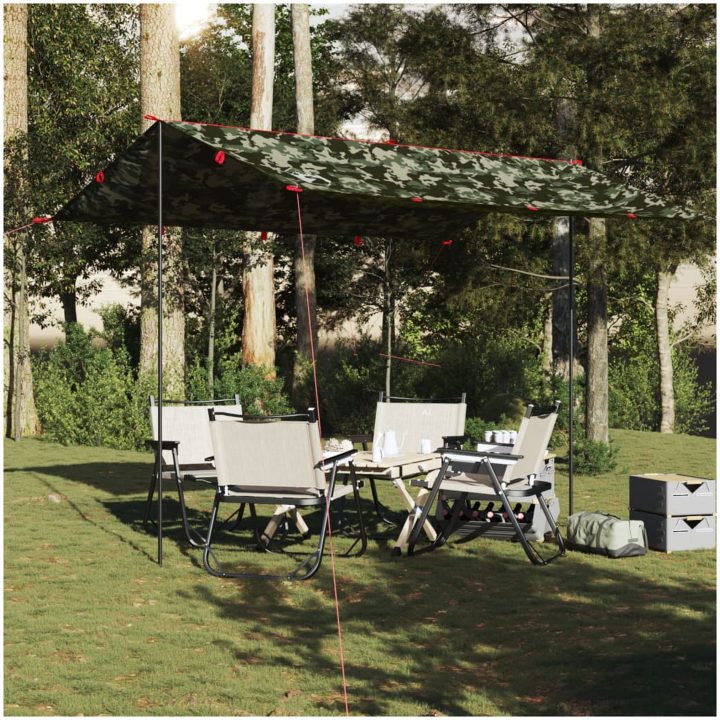 Tarp kamouflage vattentät vidaXL 366 x 306 cm – bild 3