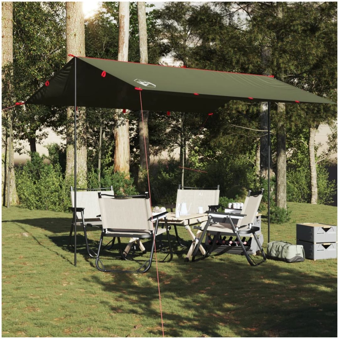 Tarp olivgrön vattentät vidaXL 366 x 306 cm – bild 3