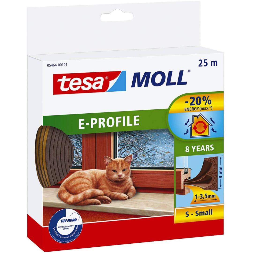 Tätningslist E-Profil Självhäftande Vit TESA TÄTNINGSLIST E 55701 100M VIT – bild 4