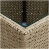 Tebord beige 41,5x41,5x44 cm konstrotting och härdat glas vidaXL – miniatyr 4