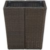 Tebord brun 41,5x41,5x44 cm konstrotting och härdat glas vidaXL – miniatyr 3