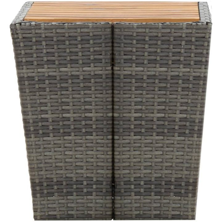 Tebord grå 41,5x41,5x43 cm konstrotting och massivt akaciaträ vidaXL – bild 4