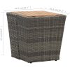 Tebord grå 41,5x41,5x43 cm konstrotting och massivt akaciaträ vidaXL – miniatyr 6
