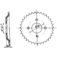 Tec-X Bakdrev 33 tänder (415) Solifer SM 81- / Suzuki SS1