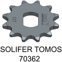 Tec-X Framdrev 12 tänder (415) Solifer SM / Tomos