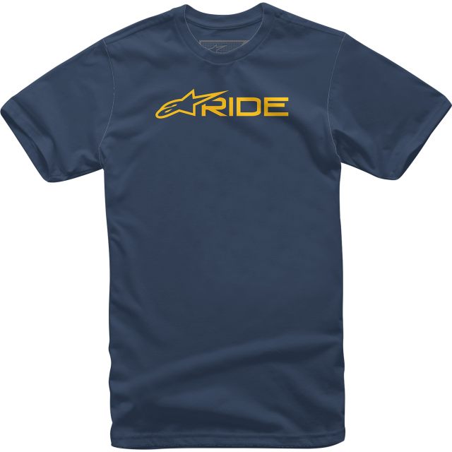 T-shirt Ride 3.0 Guld/Marinblå ALPINESTARS